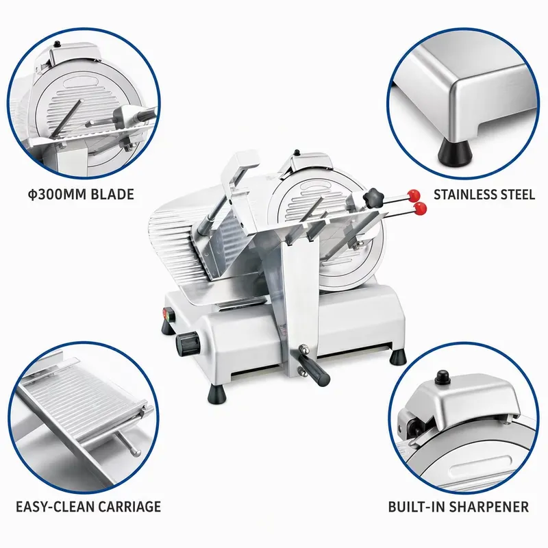 상업용 전기식 육류 절단기, 12인치 스테인리스 스틸  - Electric Deli Slicer 12 Inch 리뷰 및 가격