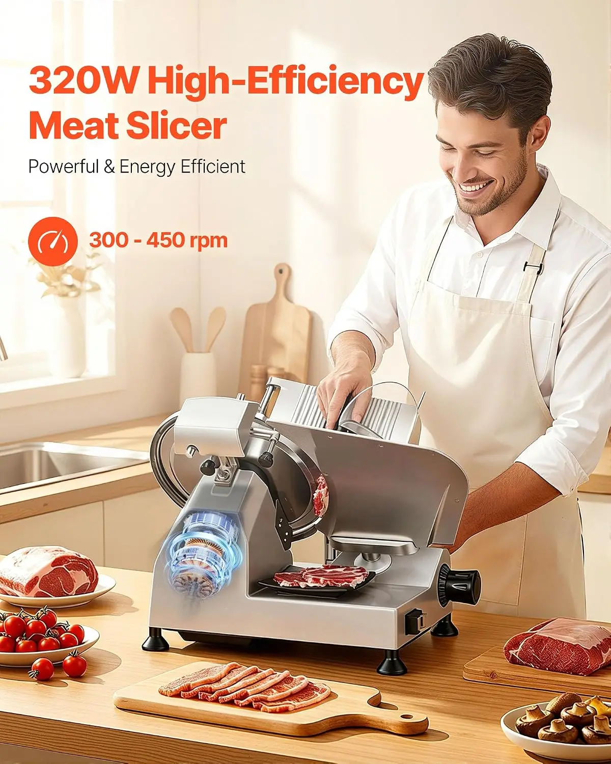 상업용 고기 슬라이서, 320W 전기 델리 식품 슬라이 - Meat Slicer Blade Sharpener 리뷰 및 가격